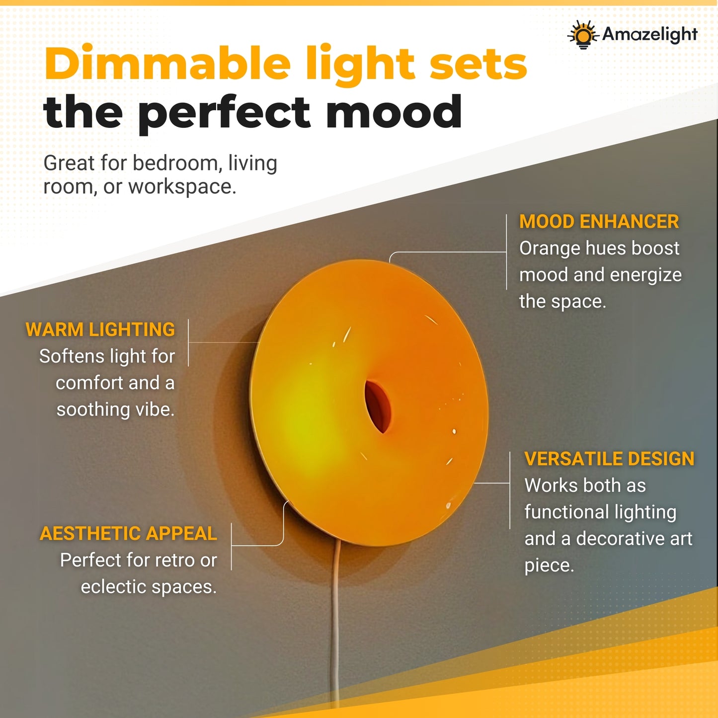 Amaze Orange Donut Lamp