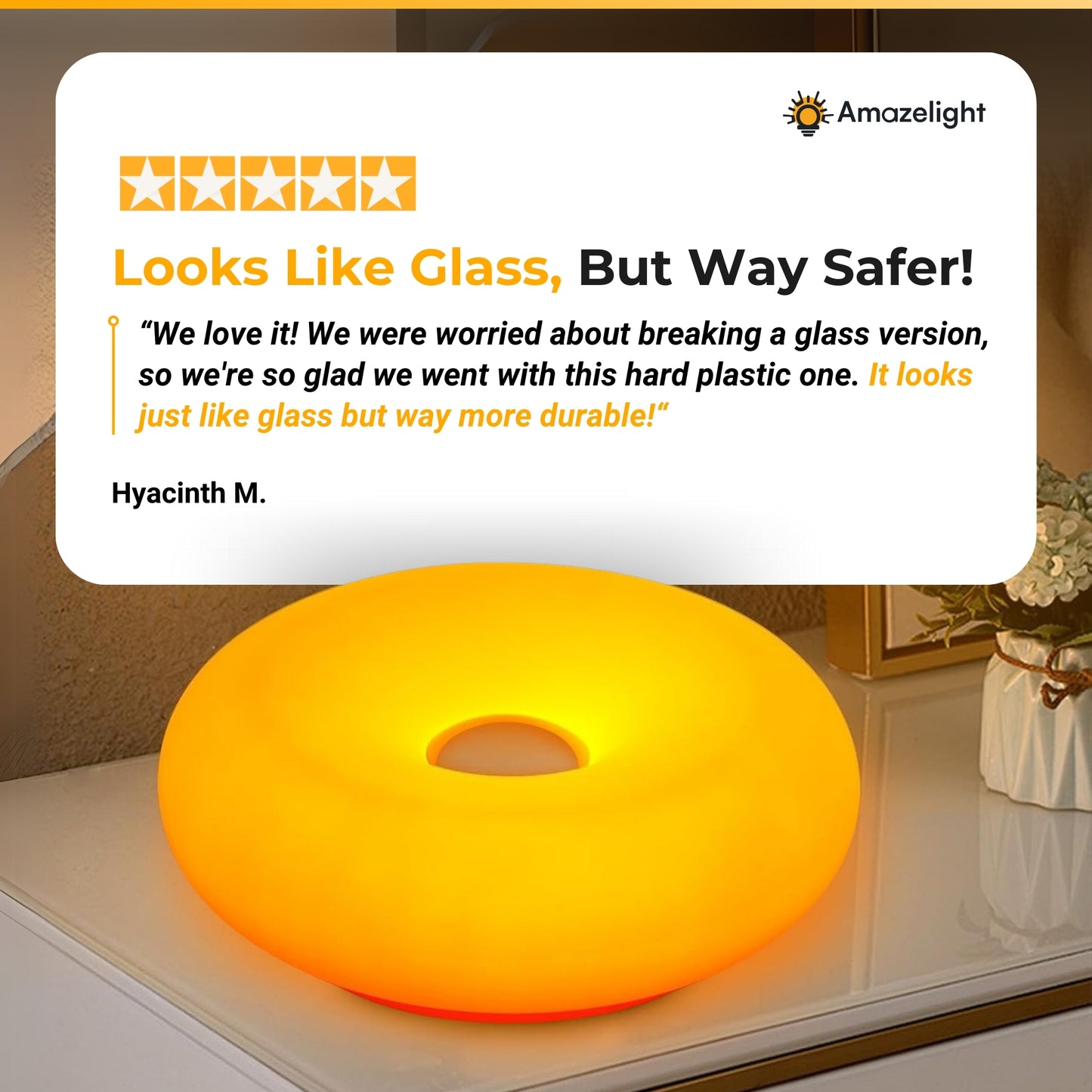 Amaze Orange Donut Lamp