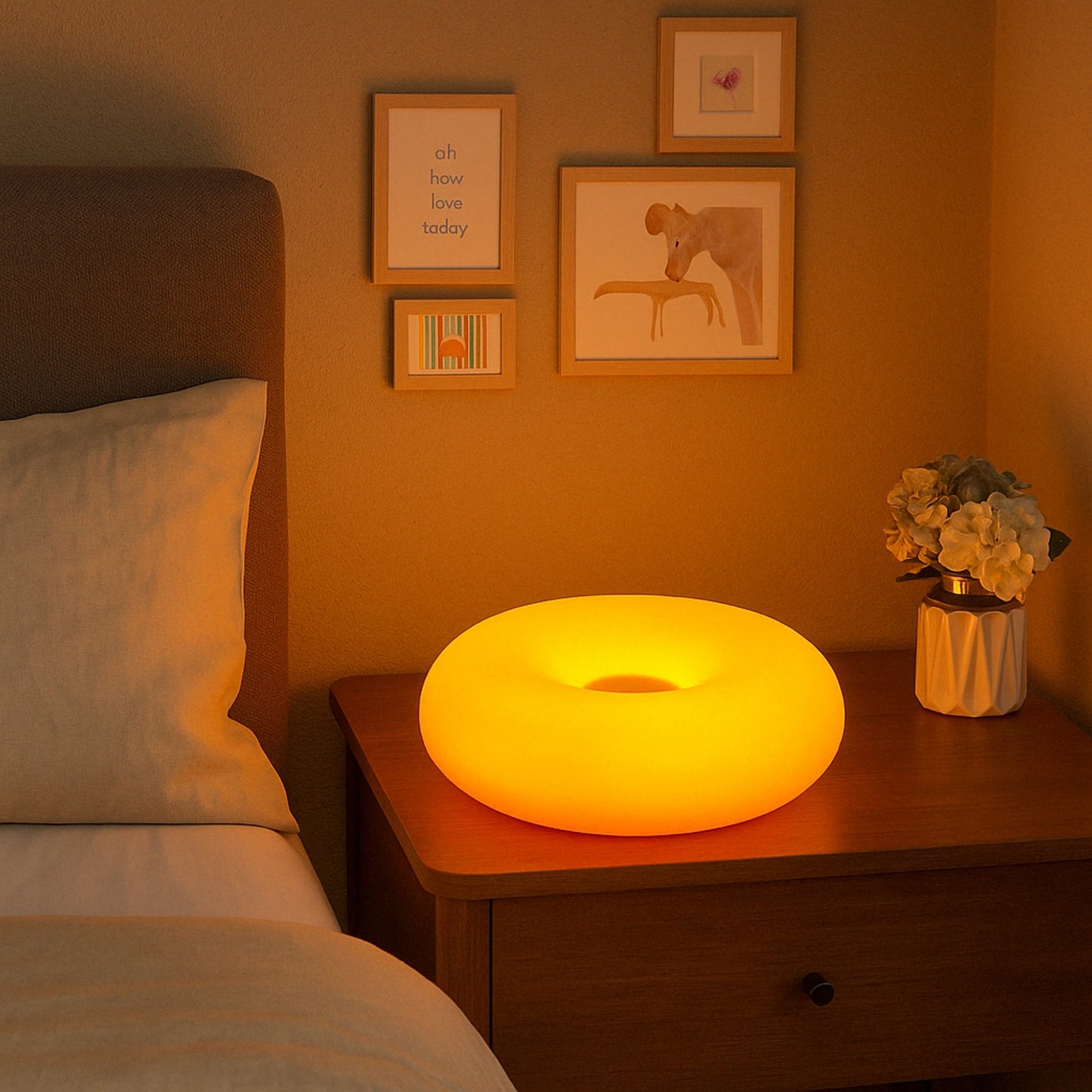 Amaze Orange Donut Lamp