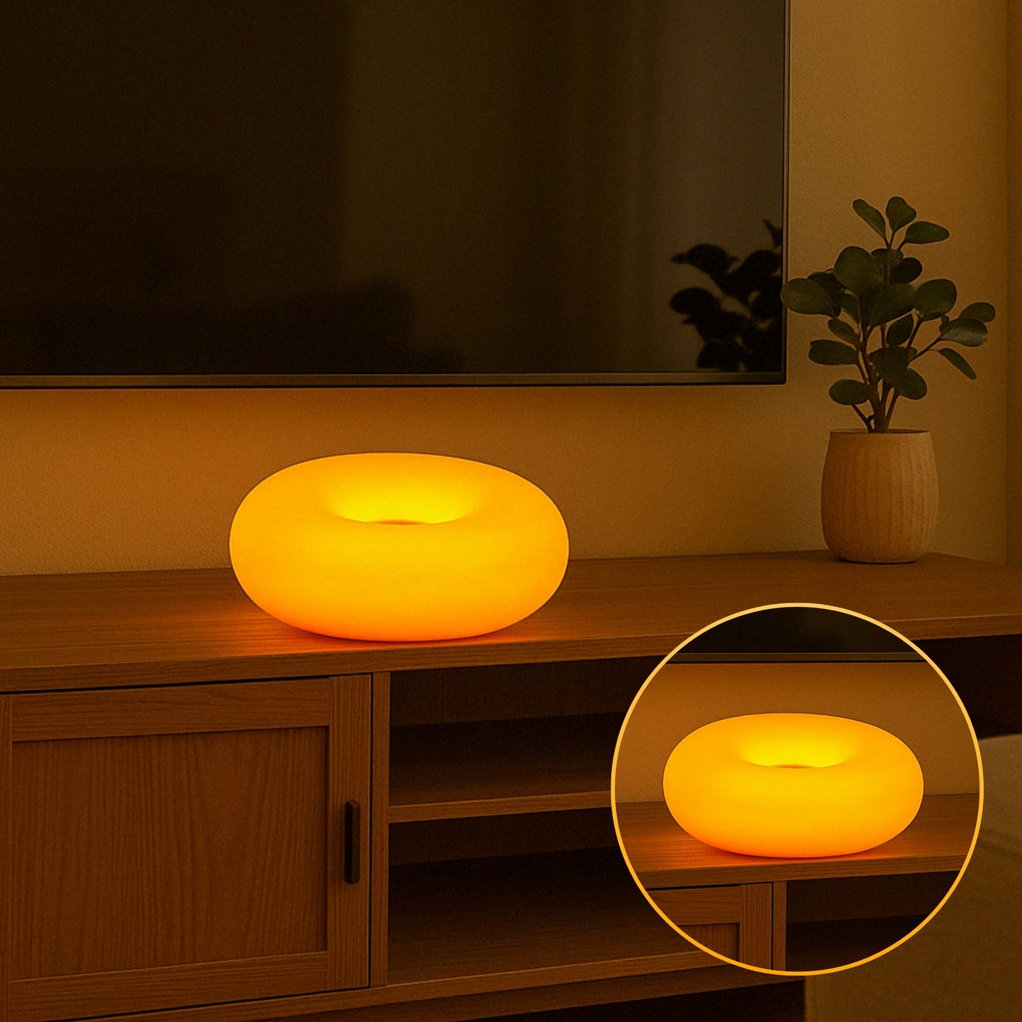 Amaze Orange Donut Lamp