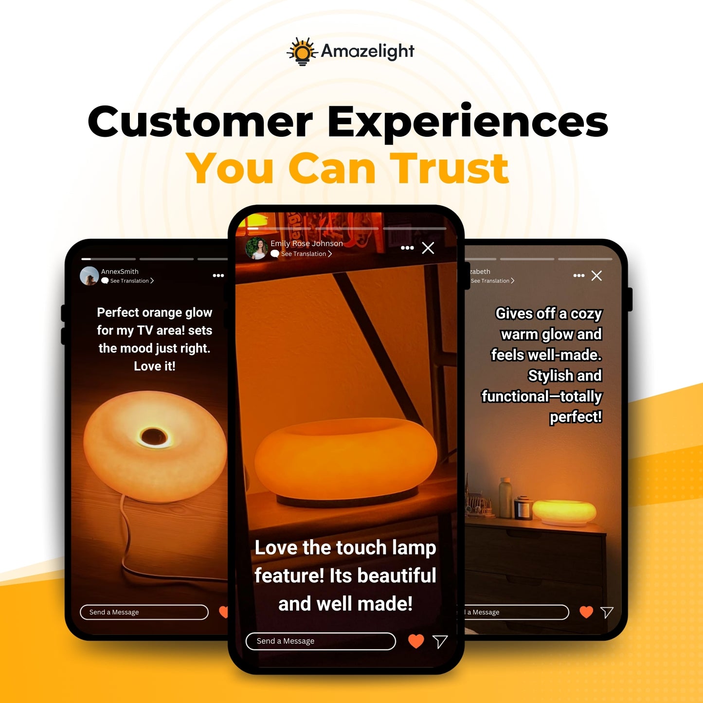 Amaze Orange Donut Lamp