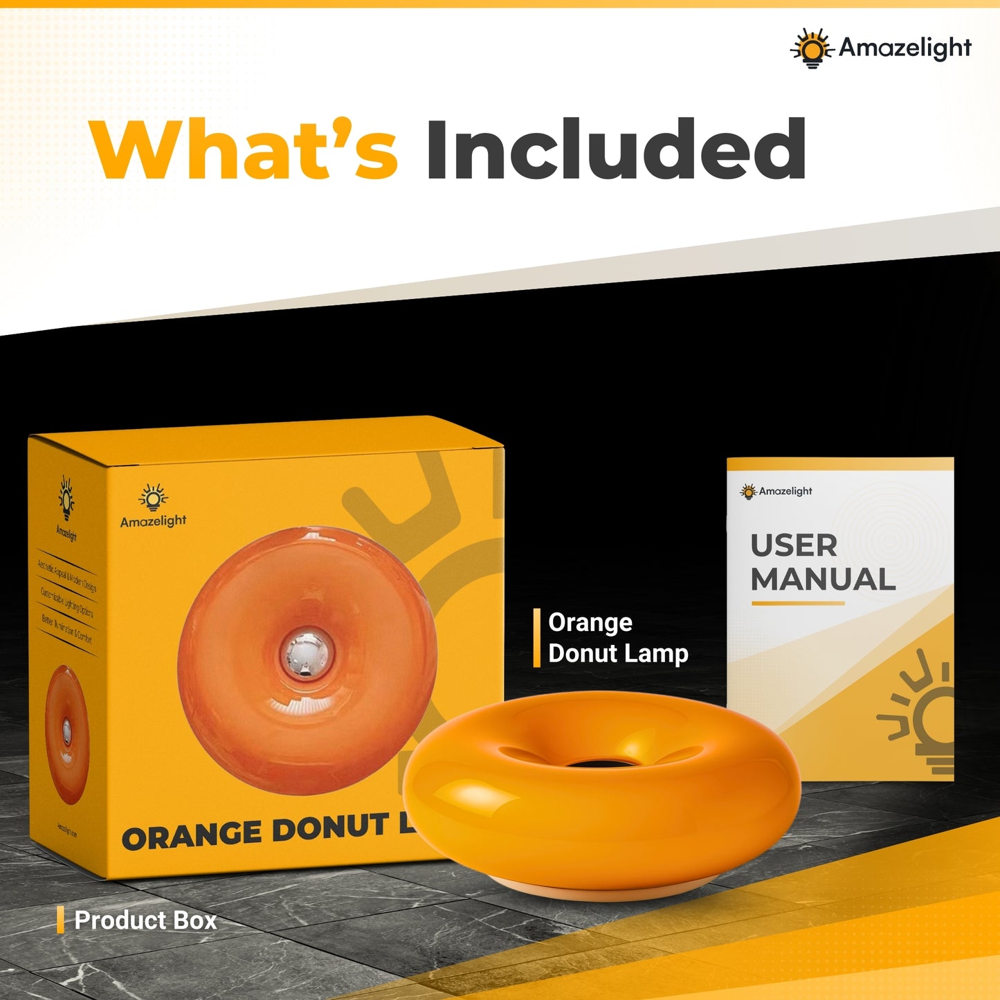 Amaze Orange Donut Lamp