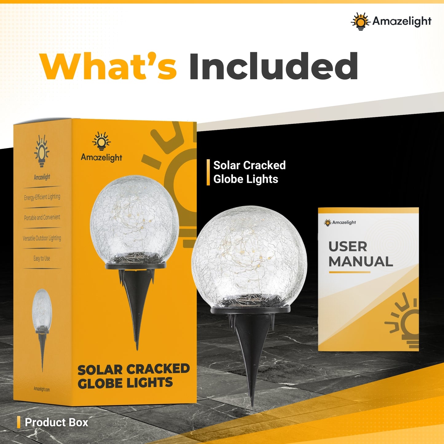 Solar Cracked Globe Lights