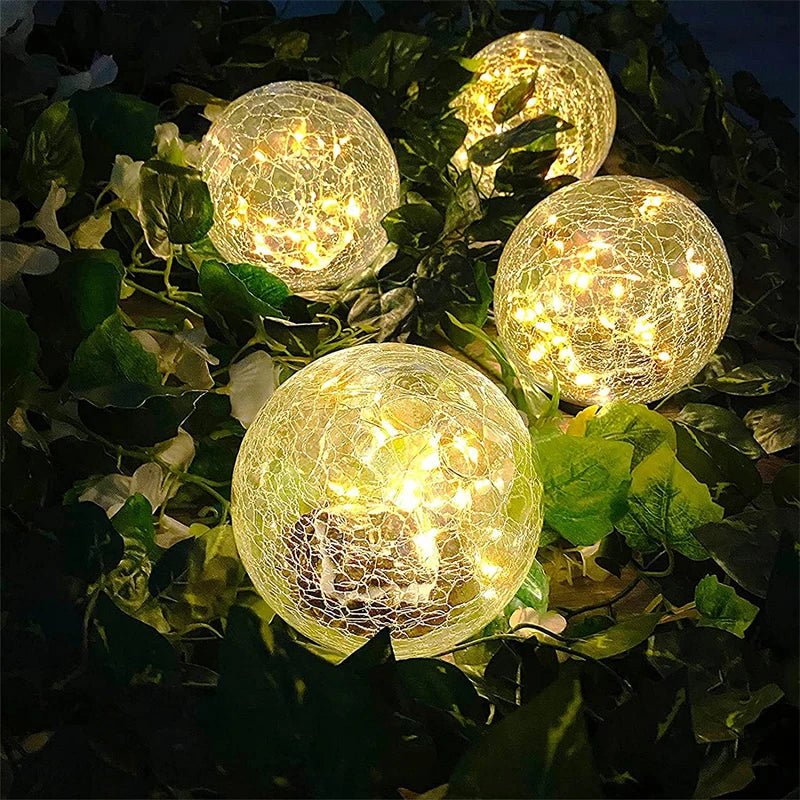 Solar Cracked Globe Lights
