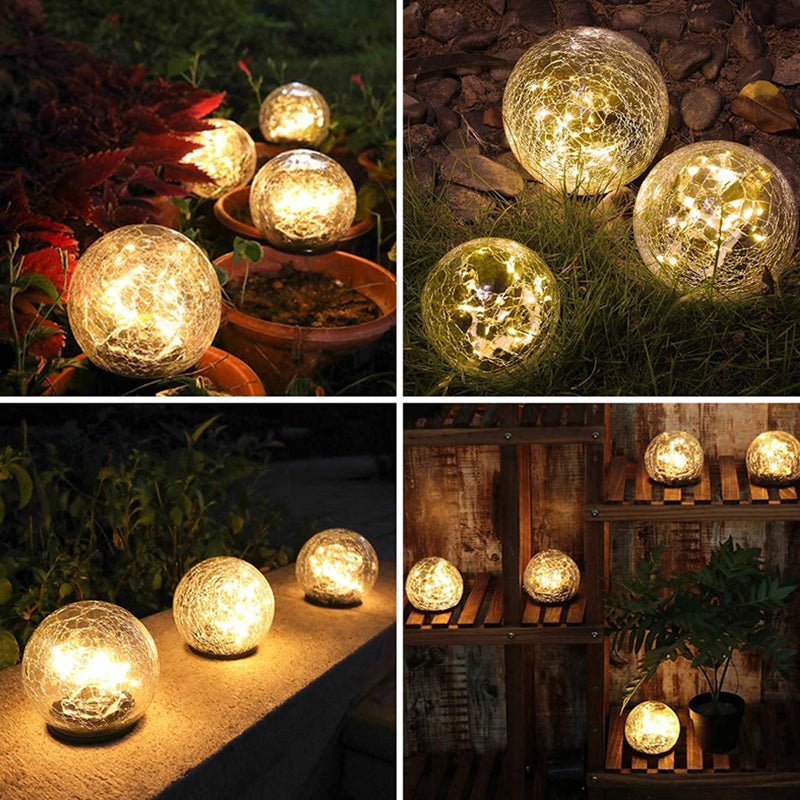 Solar Cracked Globe Lights
