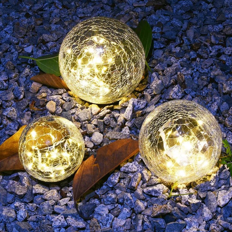 Solar Cracked Globe Lights