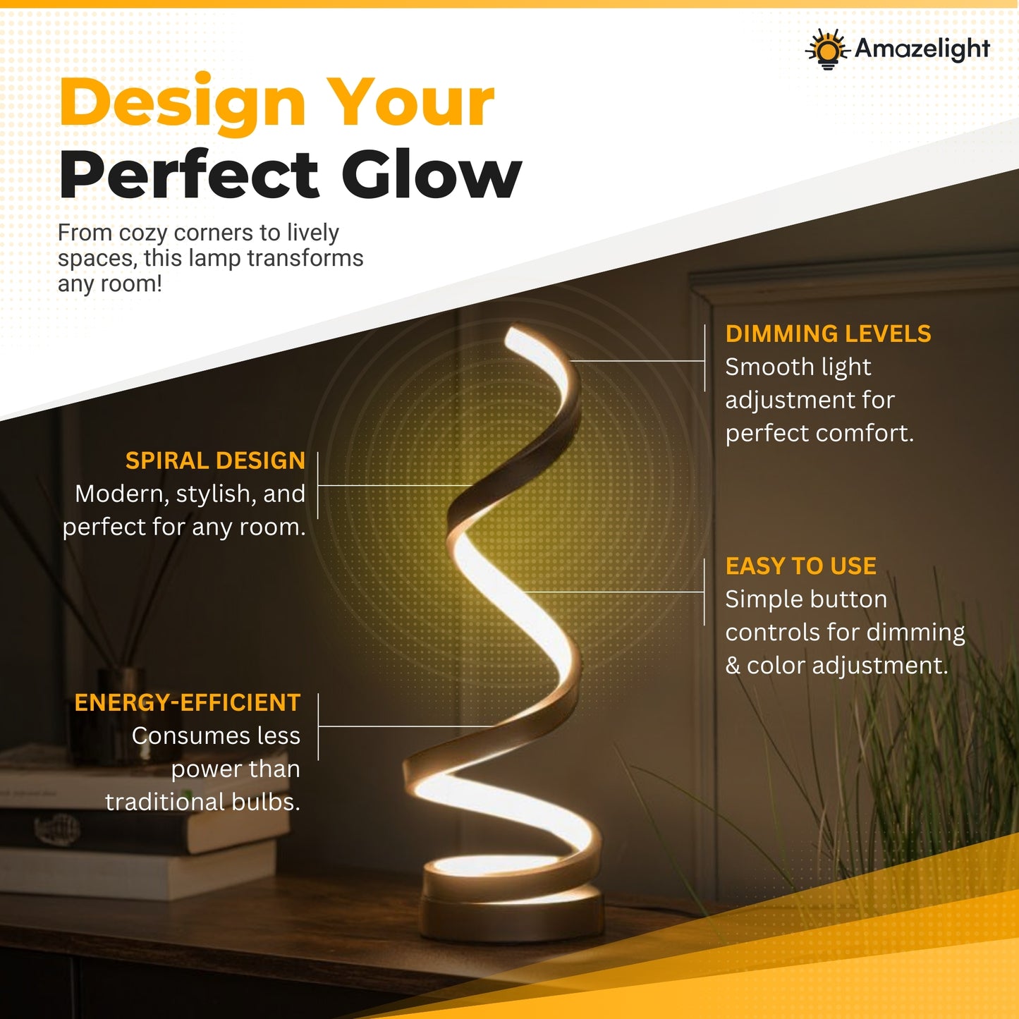 Amaze Modern Spiral Lamp