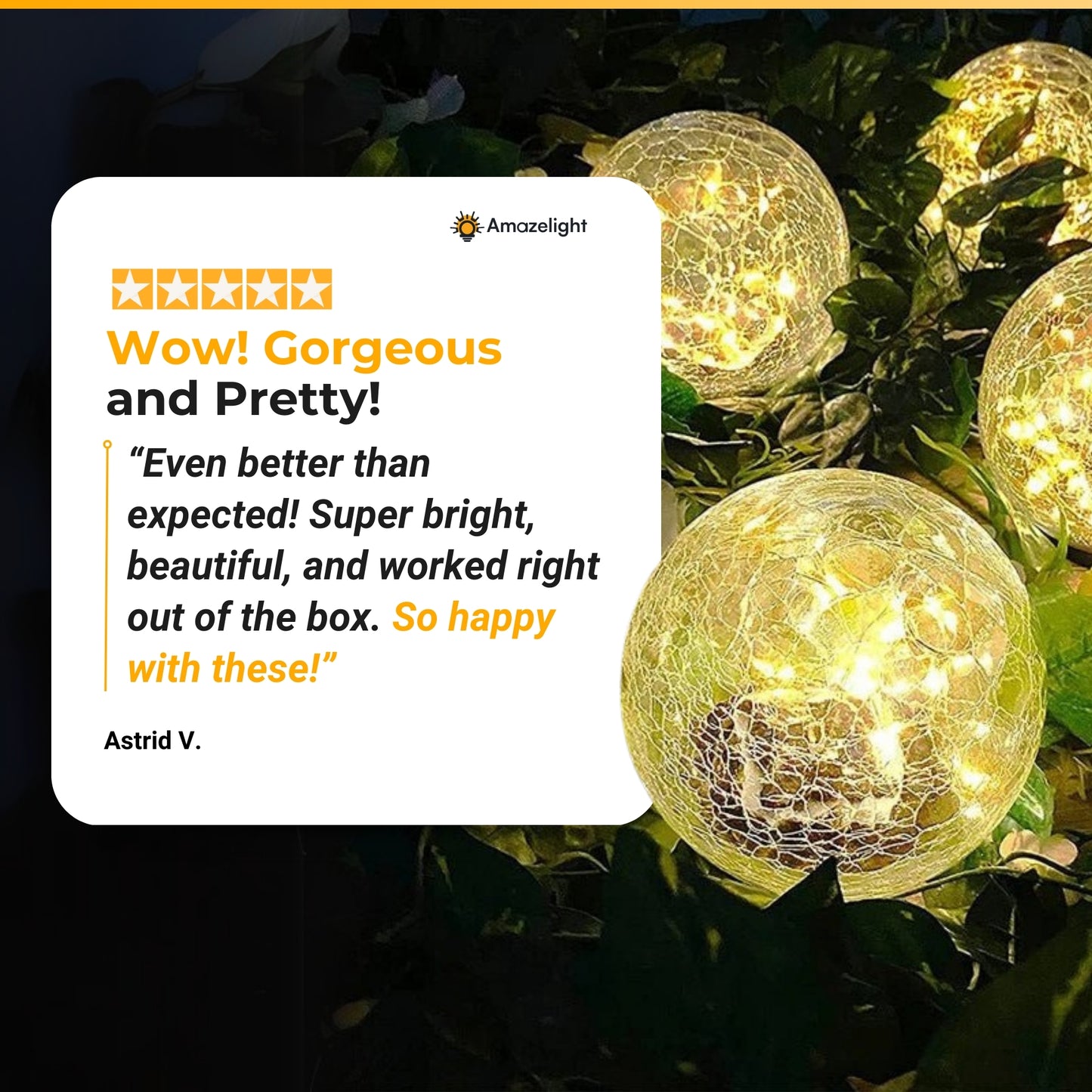 Solar Cracked Globe Lights