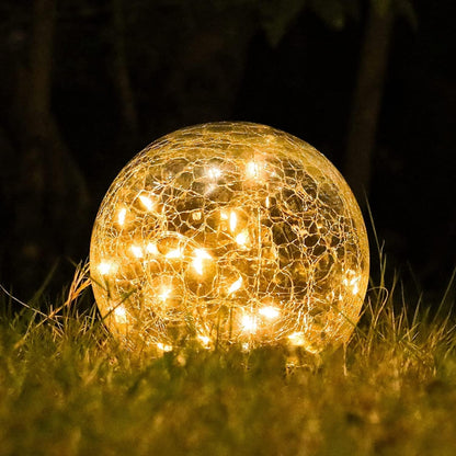 Solar Cracked Globe Lights