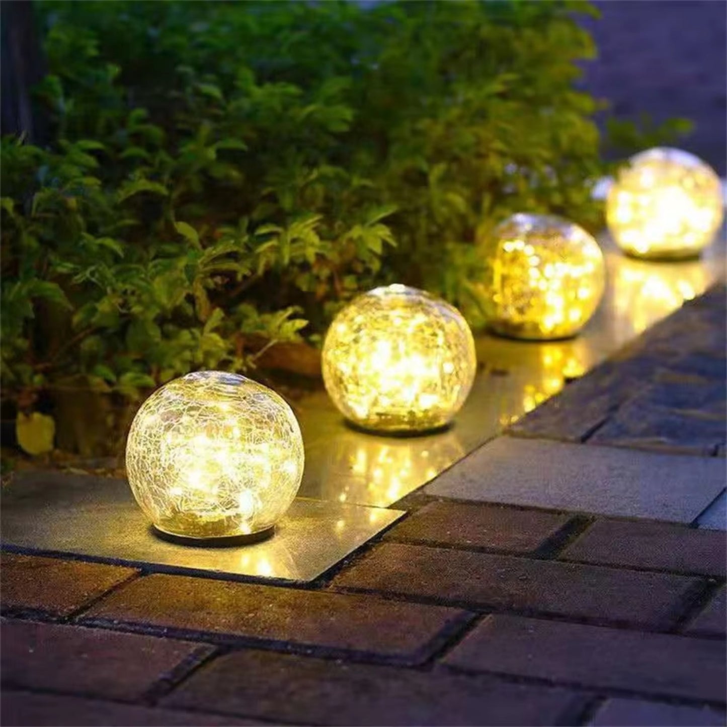 Solar Cracked Globe Lights